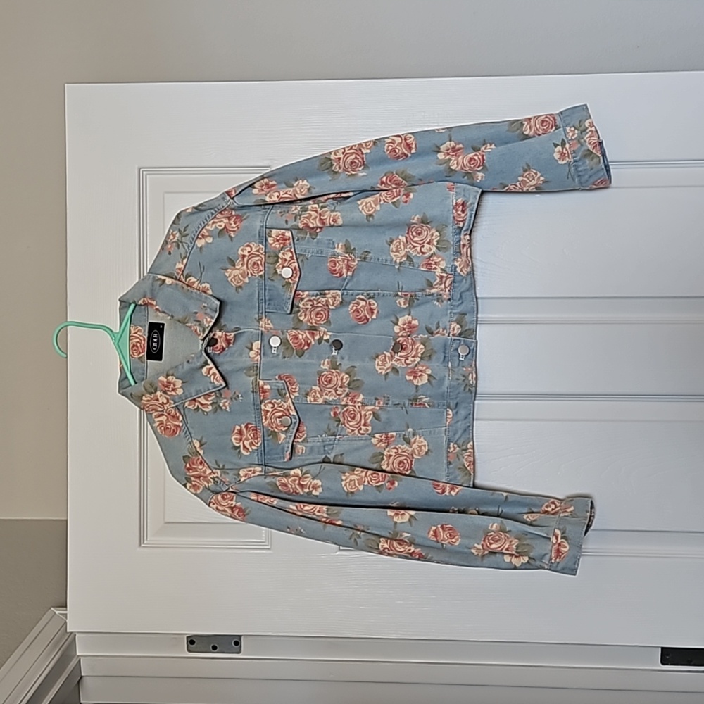 Cider - Floral Denim Jacket Size Medium